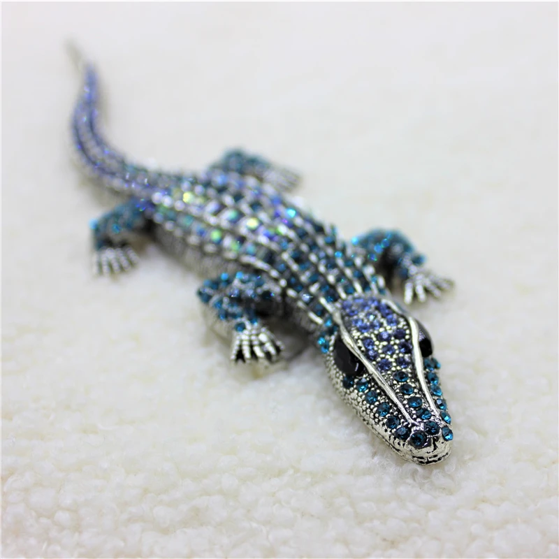 KingDeng Crocodile Brooches Punk Fashion Jewelry Big Enamel Pins Brooch Unisex Gifts for Men Red Zinc Alloy Gothic Party | Украшения и