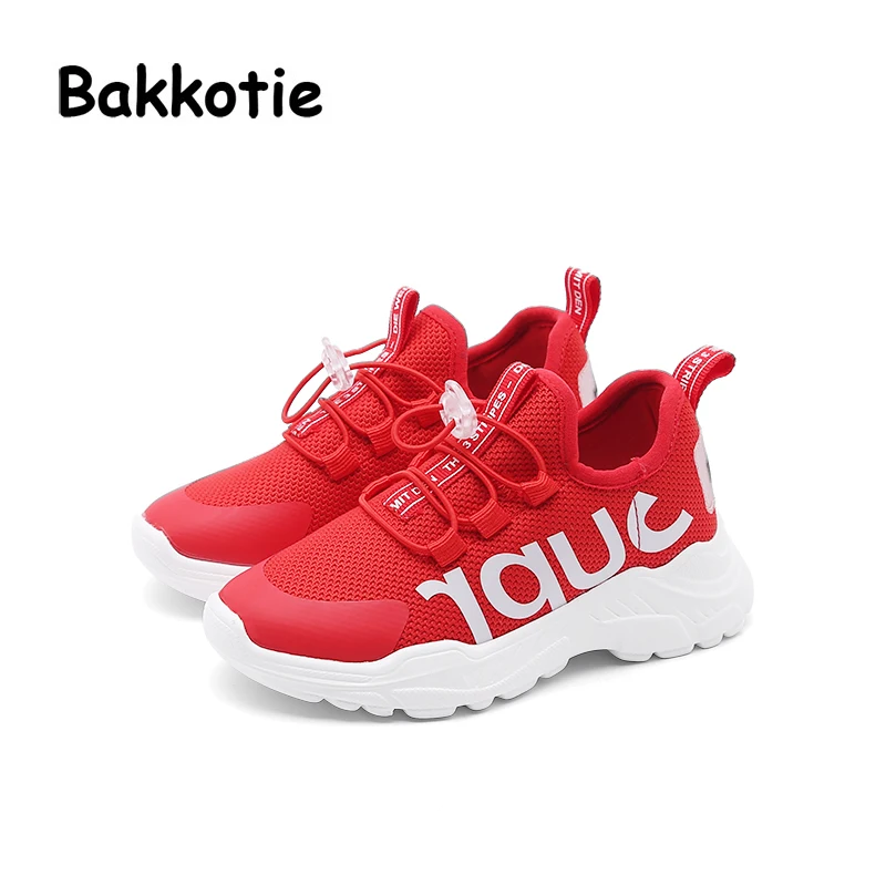 Bakkotie 2018 Весенняя мода Новые детские спортивная обувь ребенок бренд Slip-On