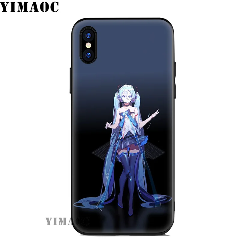 YIMAOC Hatsune Miku Anime Soft Silicone Case for iPhone 11 Pro Xr Xs Max X or 10 8 7 6 6S Plus 5 5S SE Cover |