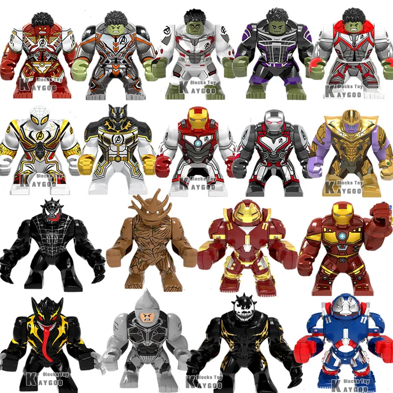 LegoINL большой Бэтмен Мстители 4 endgame Железный человек Халк Бастер танос войны