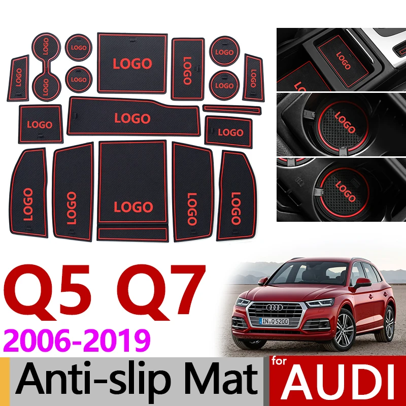 Нескользящий Резиновый подстаканник для Audi Q5 FY Q7 4L 2006 2015 4M 2016 2017 2018 2019 SLine S Line