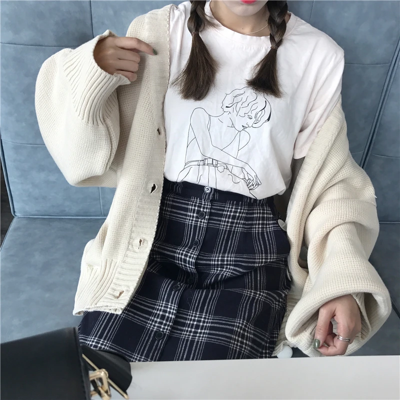 Korean Female Cardigan Jacket Tide Medium Long Bat Sleeve Autumn Sweater Women Plus Size Winter Blouses feminina Coat SS202 |