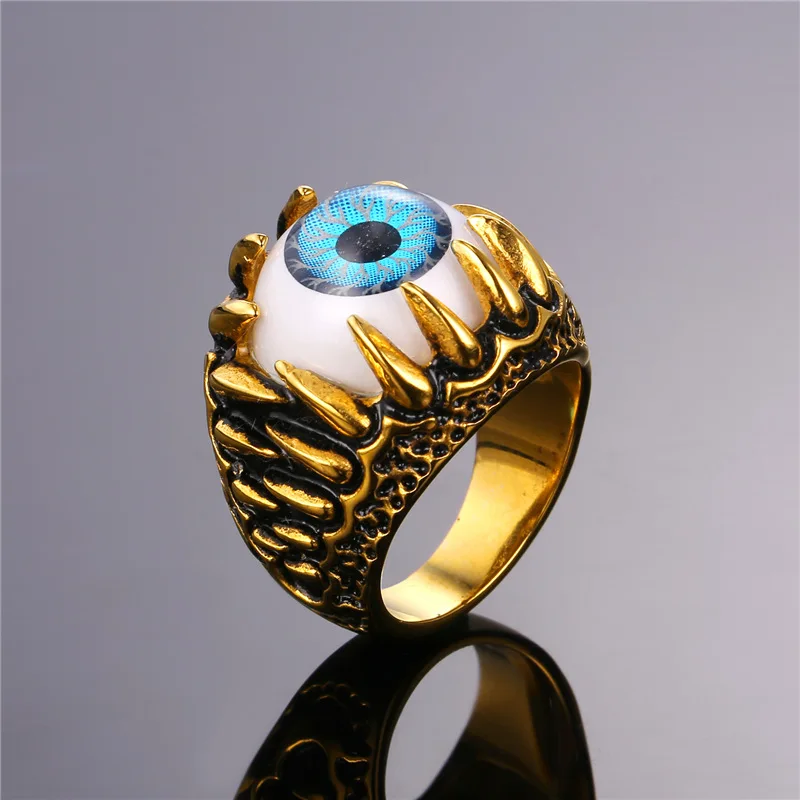 Коготь 'турецкий глаз' с кольцом металлические украшения 316L