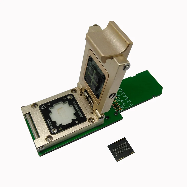 

EMCP считыватель Pogo Pin тестовый разъем с SD интерфейсом, Nand flash BGA186 BGA162 Размер 12x16 шаг 0,5 мм алюминиевый сплав раскладушка