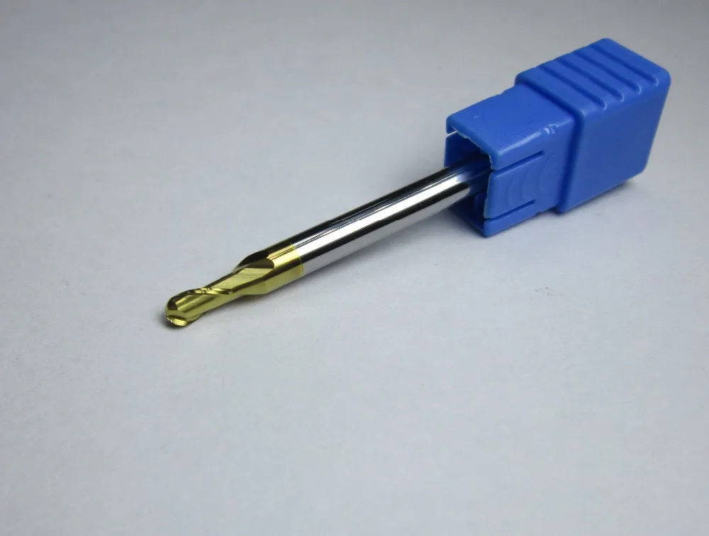 Бесплатная доставка Ø 3 мм HRC58 R1.5 концевые фрезы из карбида вольфрама сферические