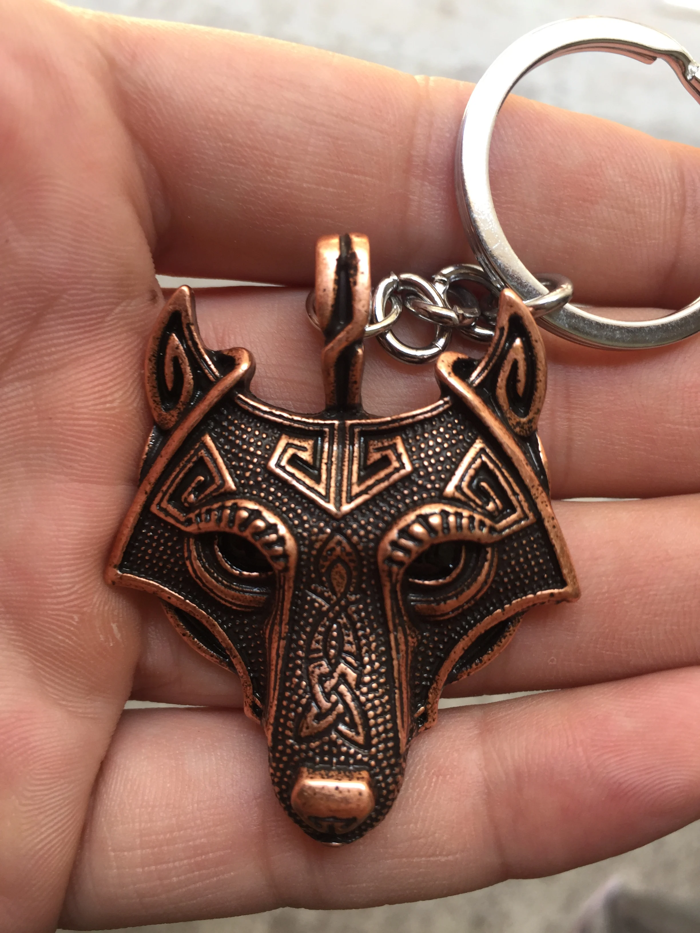 Youe shone 5 цветов 1 шт. Norse брелок Викинги Norse голова Волка оригинальная голова Волка hange брелок ювелирные изделия