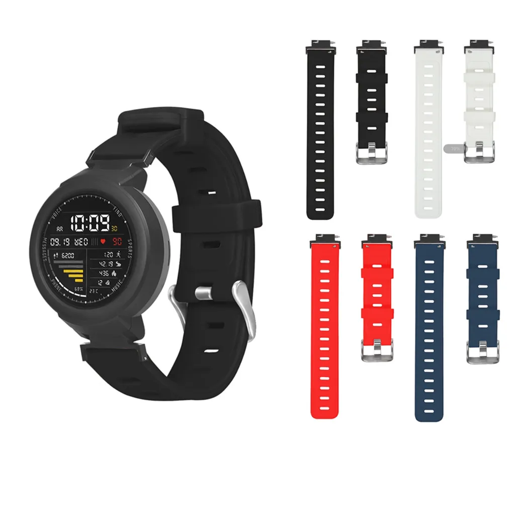 Новое поступление спортивные силиконовые часы для фитнеса ремешок со стальной