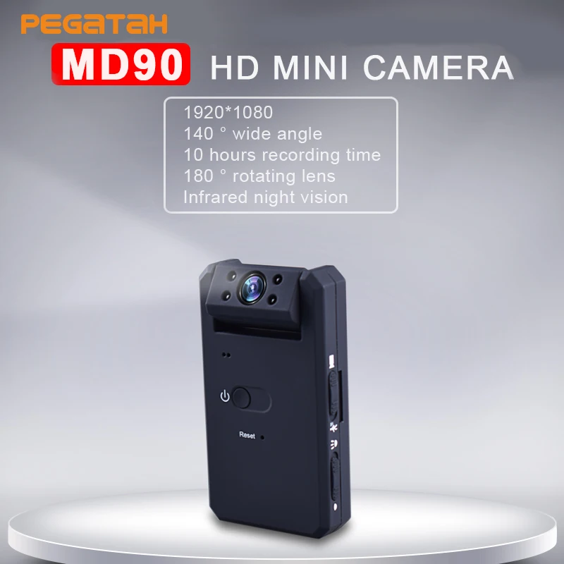 Камера видеонаблюдения 1080P Full HD, ночное видение, миниатюрная DVCamara с объективом, вращающимся на инфракрасные лучи для определения движения г... от AliExpress RU&CIS NEW