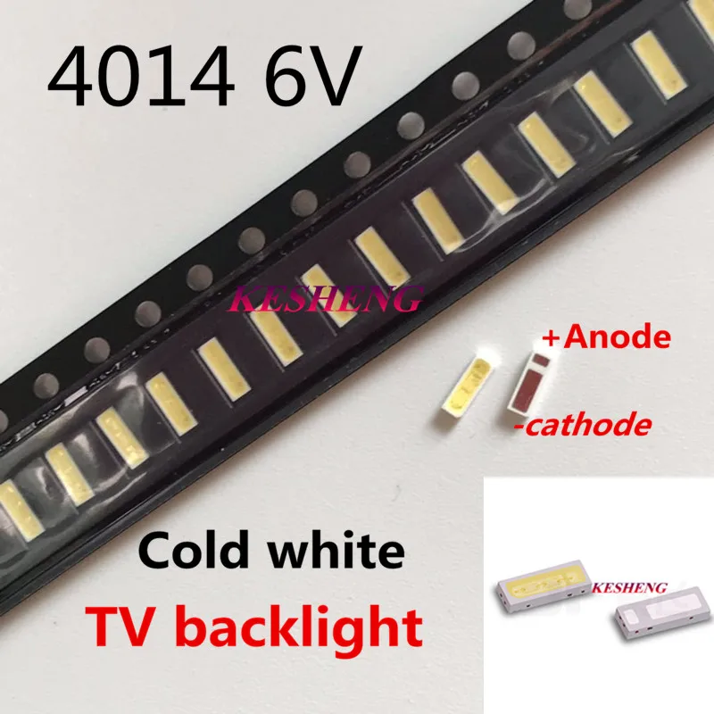 20 шт./лот 4014 4020 чип 2 SMD СВЕТОДИОДНЫЙ бисер холодный белый 1 Вт 6 в 150мА для ТВ/ЖК