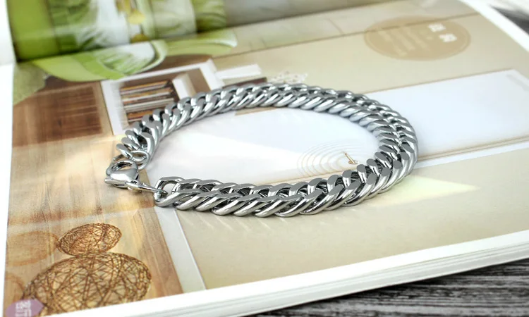 Мужские и женские вечерние браслеты браслет цепочка из нержавеющей стали 4 мм в