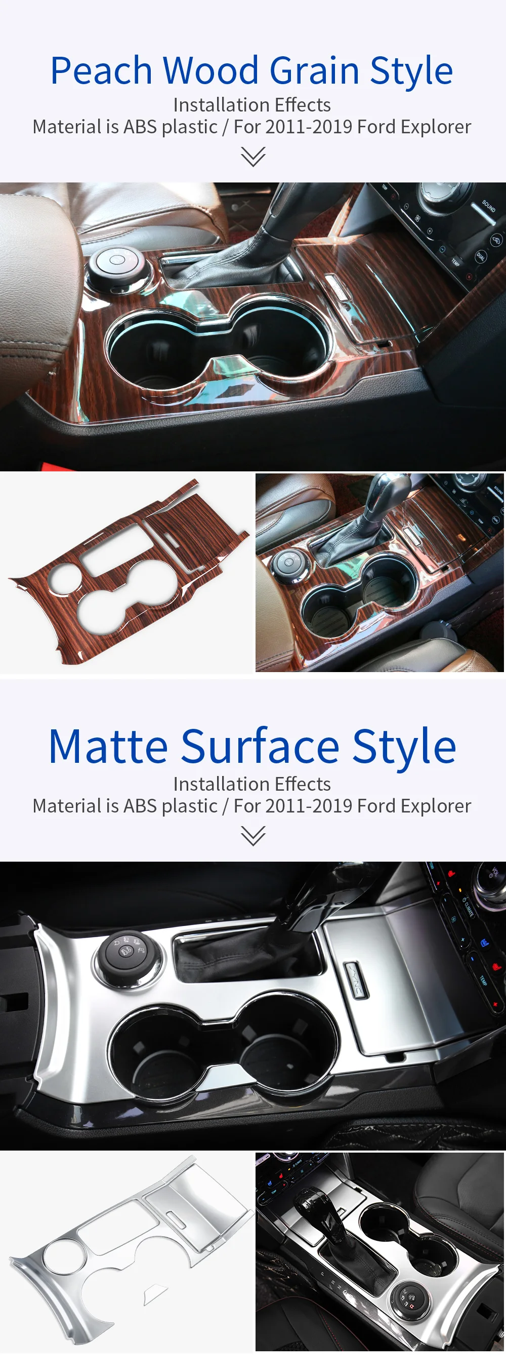 JHO аксессуары для стайлинга автомобилей подстаканник панель крышка планки для 2011- Ford Explorer 13 12 XLT Sport