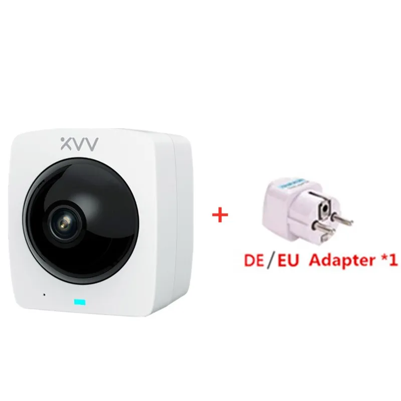add EU DE adapter Новая смарт-панорамная ip-камера XiaoVV HD 1080P 360 ° панорамная AI Humanoid Обнаружение ночная версия работа с приложением Mijia - Цвет: add EU DE adapter