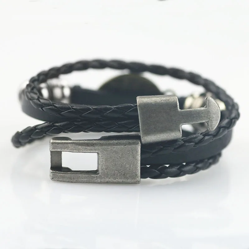 Новинка 2017 года Дизайн панк турецкий демон глаз Для мужчин женский черный кожа