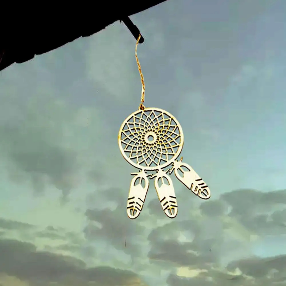 Деревянная форма пера деревянная Ловец снов висящий мечтатель кулон лазерная
