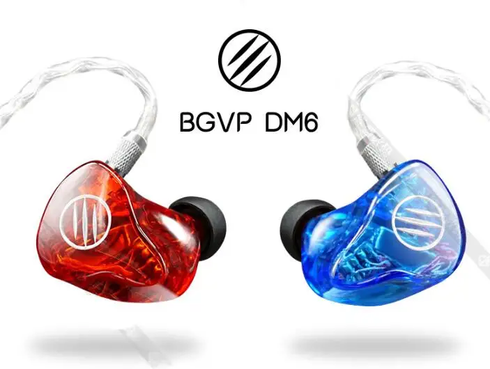 blue red CP BGVP DM6 5 водителей сбалансированная арматура 5BA тяжелый бас HiFi аудиофиловый монитор DJ Studio стерео MP3 наушники-вкладыши - Цвет: blue red CP