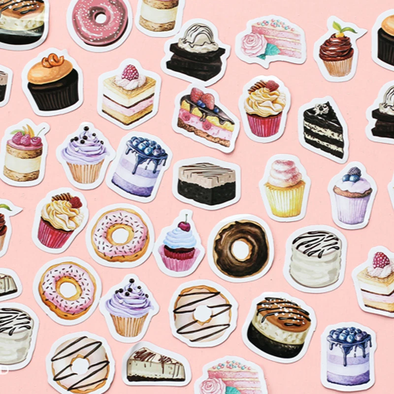 45 шт./лот торт ко дню рождения мини бумажная наклейка украшение Сделай Сам аблум