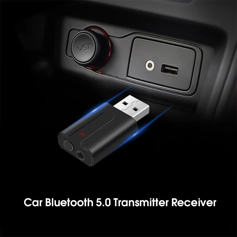 3. Мм AUX 2 в 1 Bluetooth V5.0 автомобильный комплект передатчик приемник USB беспроводной адаптер стерео Muisc аудио адаптер для ТВ ПК динамик
