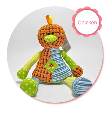 Chicken Мягкая детская кроватка кровать коляска спиральная игрушка текстурированная Мобильная погремушка Висячие животные плюшевые игрушки Новорожденные Обучающие автокресла полотенце - Цвет: Chicken