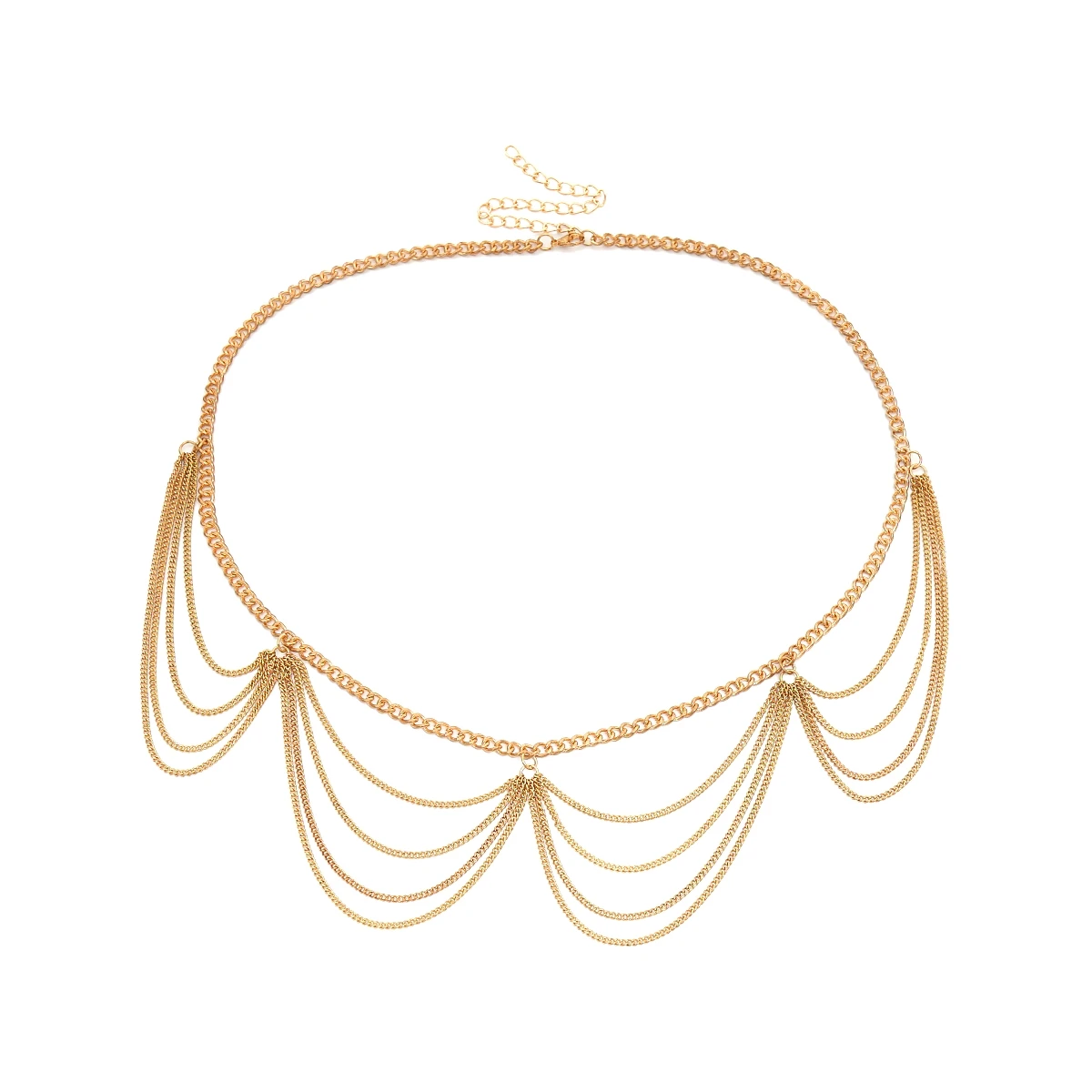Style D Gold Новейший стиль девушки женщины Мода хип пояс Талия Высокая пролива золото толстая металлическая цепочка бахрома - Цвет: Style D Gold