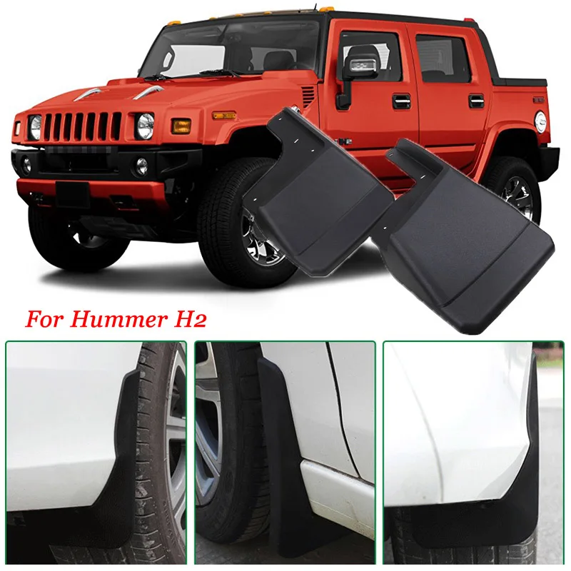 

4pcs Premium Heavy Duty Molded Splash Mud Flaps Guards Fenders For Hummer H2