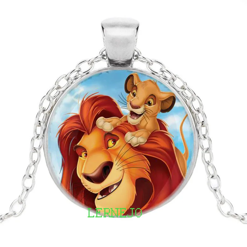 7 Simba The Lion King badge Pendant jewelry necklace rey leon le roi lion simba baby necklace for Kids jewelry - Окраска металла: 7