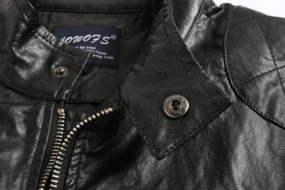 New Retro Mens Motorcycle Jacket PU Leathe Stand Collar Slim Fit Thin Lightweight Classic Biker Punk Moto Jacket Coat Size M-5XL