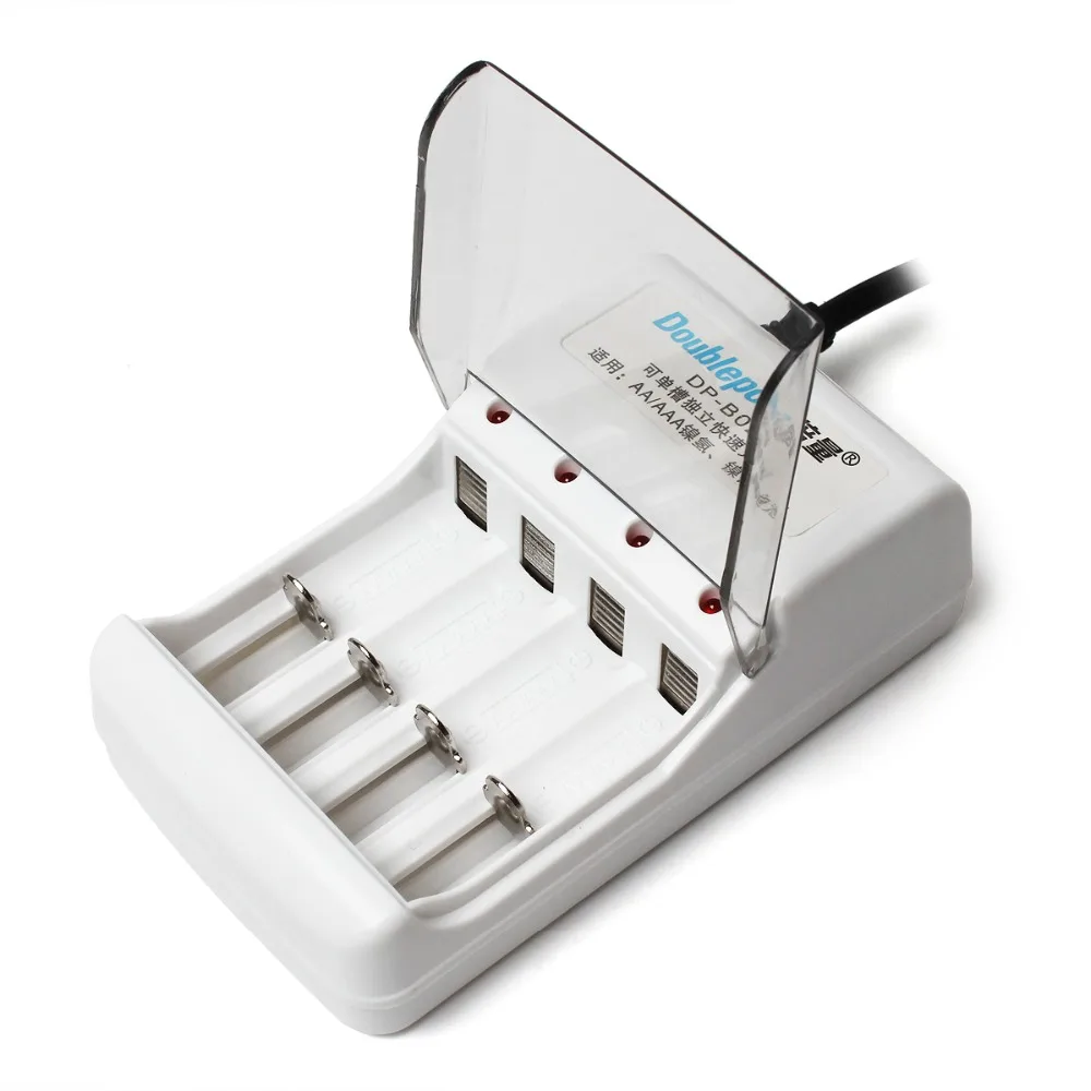 4 шт. Doublepow AA 1 2 V 1200 mAh аккумуляторная батарея + Независимые каналы быстрая
