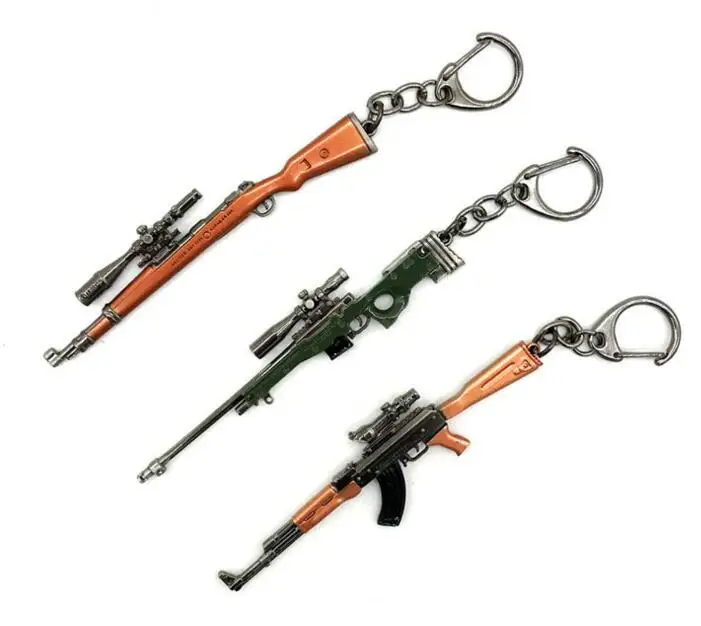 Игра CS GO PLAYERUNKNOWNS боя PUBG AKW AWM MK14 пистолет Модель ключ пряжкой модель косплей брелок