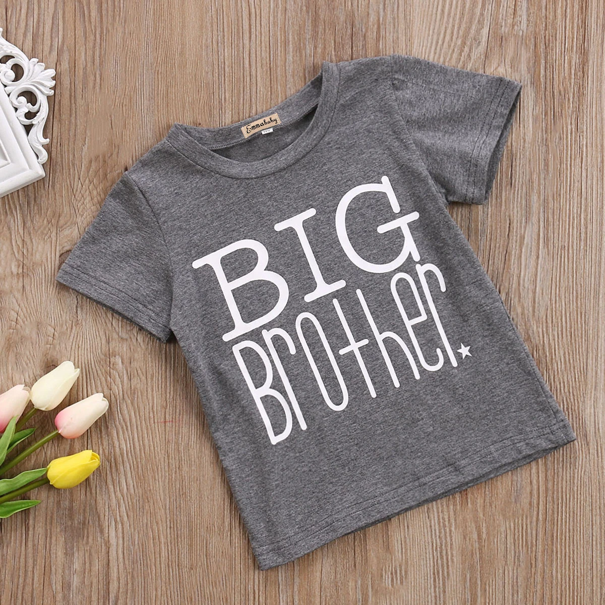 Big Brother T-shirt+Little Sister Bodysuit Adorable Lovely Kid Family Matching Outfits Boys Baby Girls Cotton Tops Clothes | Мать и