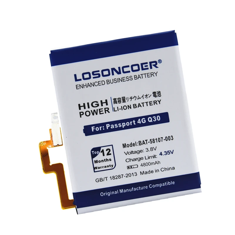 LOSONCOER 4800mAh BAT 58107 003 для BlackBerry Passport 4G Q30 SQW100 1 3 Windermere батарея смартфона + быстрое