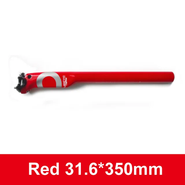 Red 31.6x350mm Ullicyc супер сильная стойка сидения для горного велосипеда MTB/Запчасти дорожных велосипедов полный углеродного волокна+ сплав крышка Подседельный штырь 27,2/30,8/31,6*350/400 - Цвет: Red 31.6x350mm