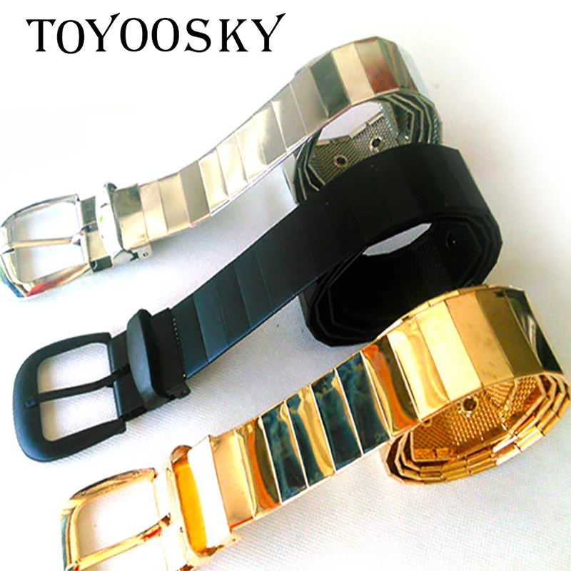 

New fashion men all metal alloy belts metal pin buckle metal belt / gold silver black men and women belts accessories