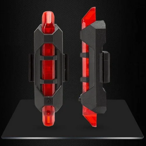 new red Велосипедный велосипедный светильник светодиодный перезаряжаемый задний светильник Предупреждение безопасности велосипедный светильник супер яркий портативный флэш-светильник - Цвет: new red