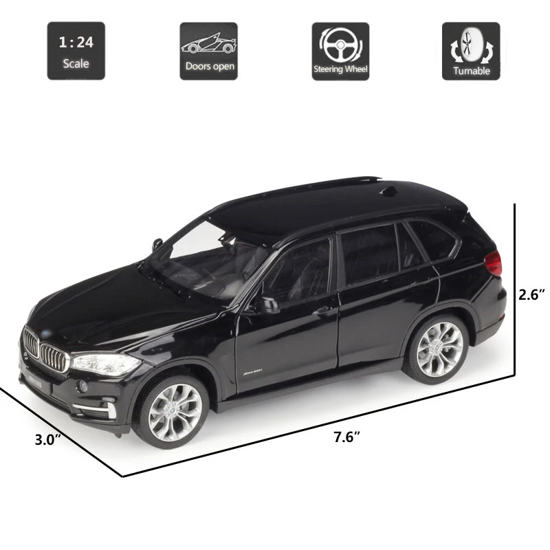Модель автомобиля HOMMAT 1:24 Welly X5 SUV литой автомобиль из сплава коллекционная