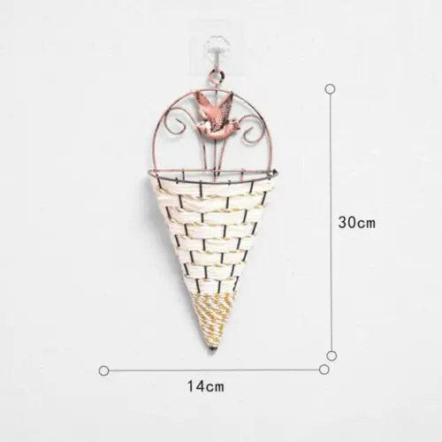 Плетеная корзина для цветов из ротанга плетеная подвесная настенная декор