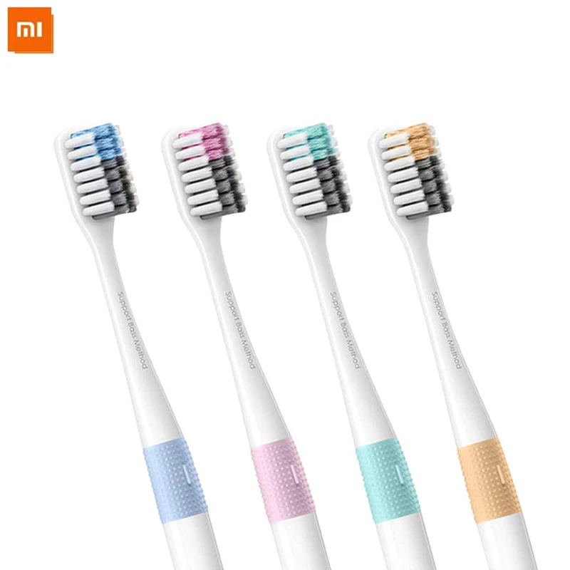 

with Travel Box 4PCS Xiaomi Doctor Bei Bass Tooth Mi Brush Handle Manual Eco-friendly Tooth MI brush