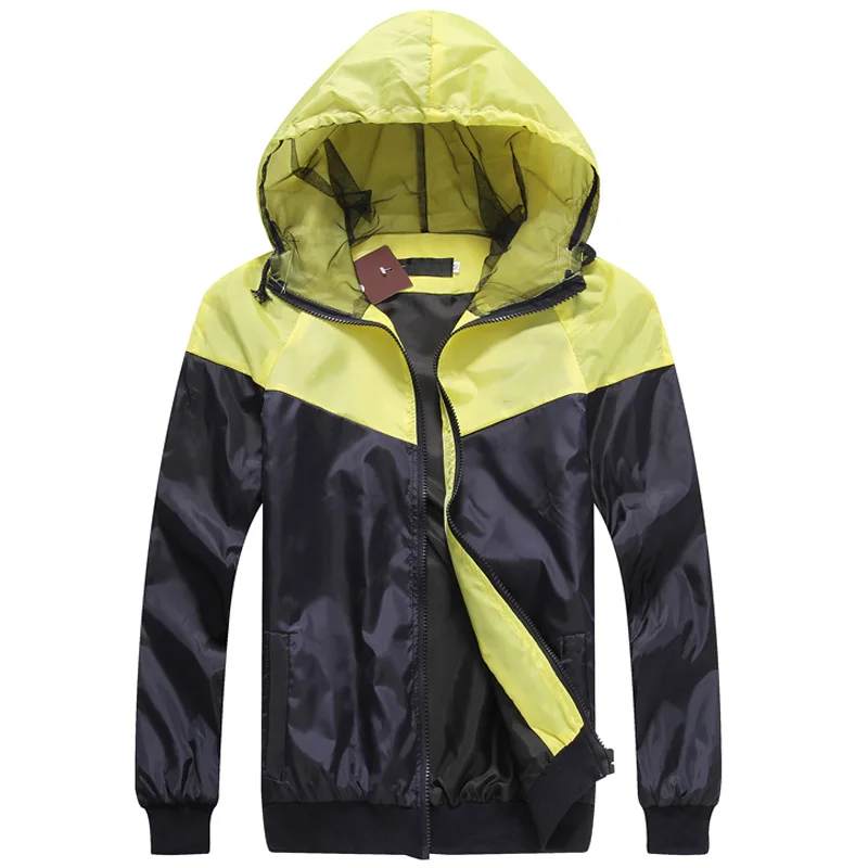 TANGNEST Новое поступление мужская куртка 2018 модная повседневная тонкая с капюшоном