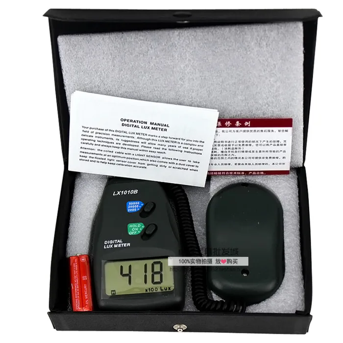 Цифровой люкс метр фотометр Luxmeter LX1010B диапазон измерений 1 Lux ~ 50 000Lux|me light|light meterlight