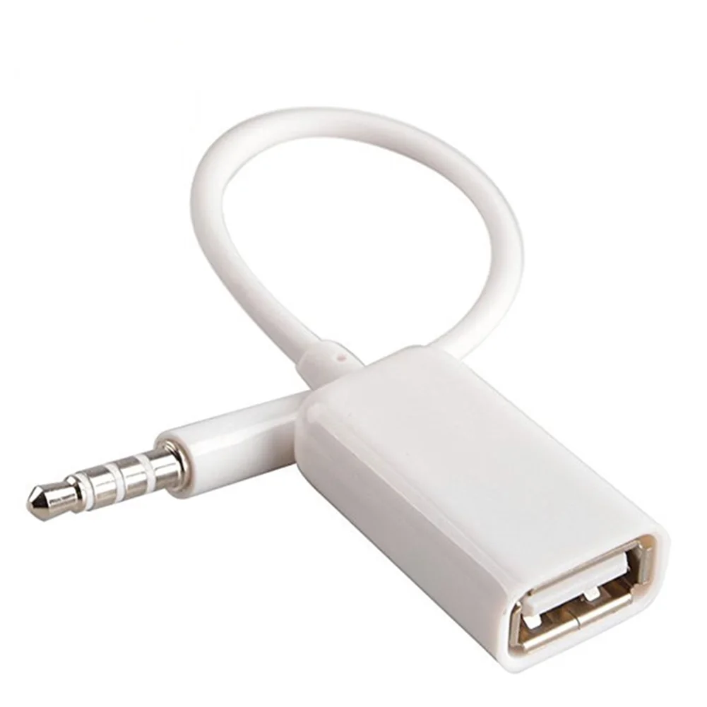 Автомобильный 3 5 мм штекер AUX аудио разъем USB Женский Кабель конвертера MP3