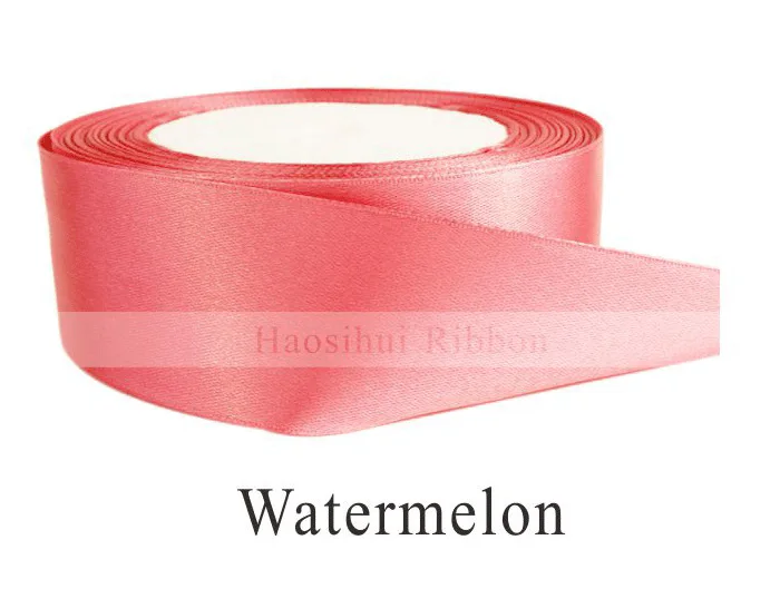 watermelon 5/"(15 мм) 25 ярдов/LotWedding атласные шелковые ленты односторонние ленты подарочная упаковка кружева DIY Аксессуары 32 Цвета - Цвет: watermelon