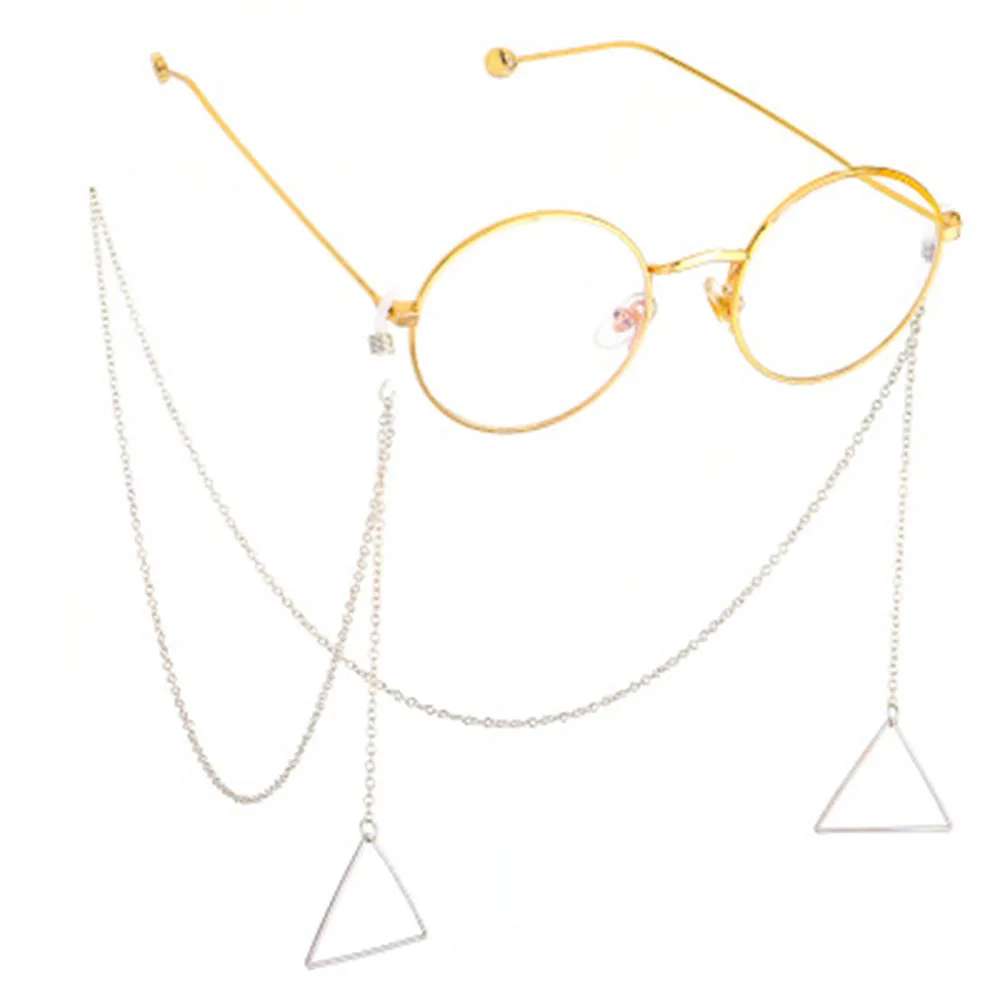 Винтажные женские золотистые полые треугольные очки звёзды солнцезащитные