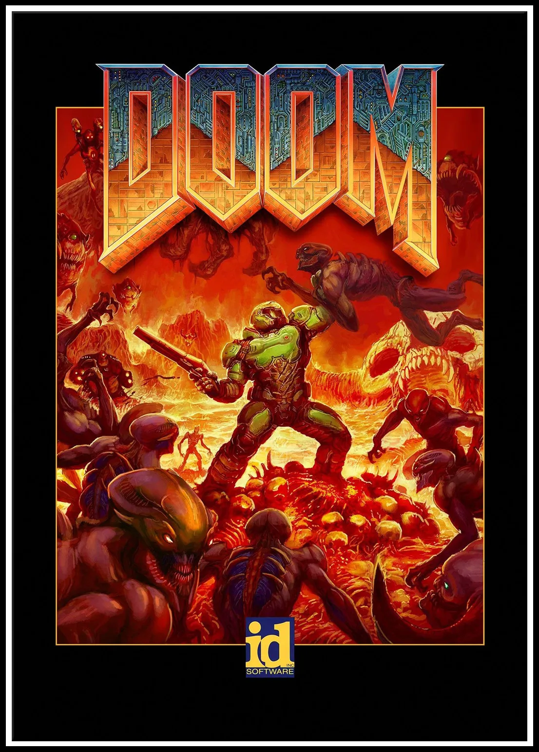 The Ultimate Doom Game постер Halo видео игры настенное искусство картина белая бумага