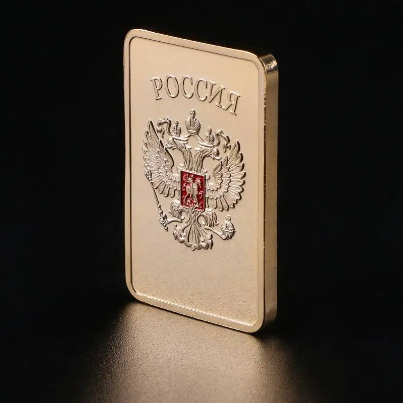 СССР Советская Национальная эмблема CCCP позолоченный слиток бар русский сувенир монета YH-KTSF