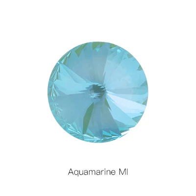 Aquamarine MI Высокое качество стекло кристалл риволи стразы Pointback пришить на камень для рукоделия свадьбы для украшения одежды ткань - Цвет: Aquamarine MI