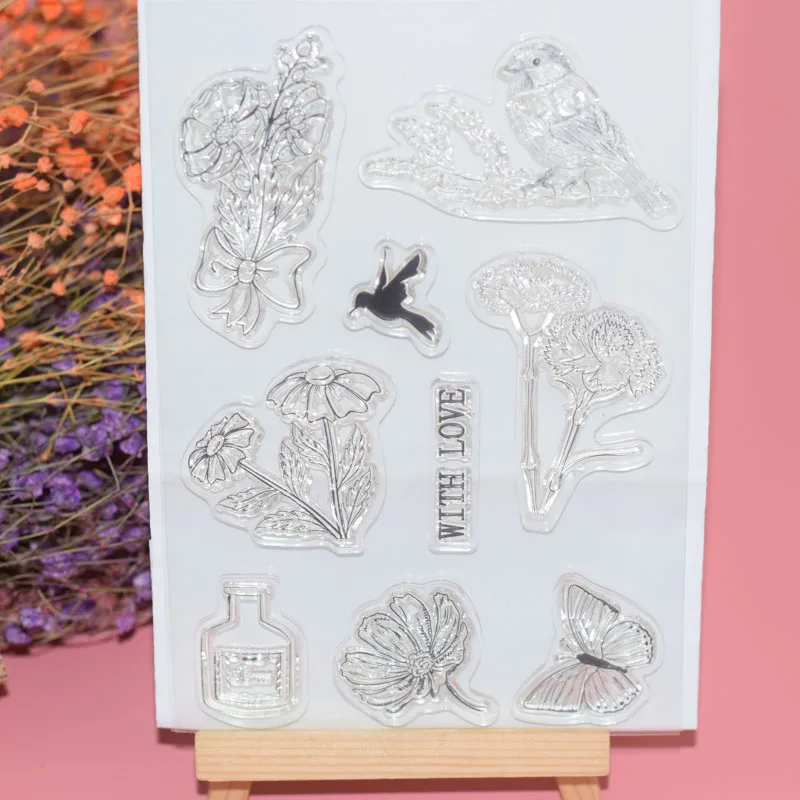 Transparent Clear Silicone Stamp/Seal for DIY scrapbooking/photo album Decorative card making | Канцтовары для офиса и дома
