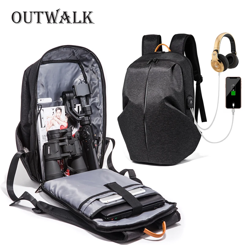 OUTWALK женский рюкзак для ноутбука с usb-зарядкой школы защитой от кражи