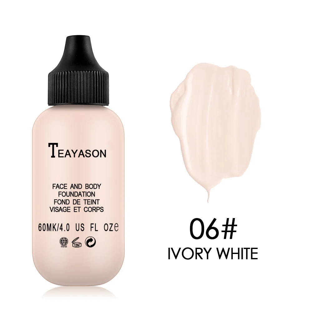 6 IVORY WHITE Мягкий матовый длинный износ тональный крем Жидкий Макияж для лица Покрытие тональный крем естественный консилер масло-контроль Lightfeel крем TSLM2 - Цвет: 6 IVORY WHITE