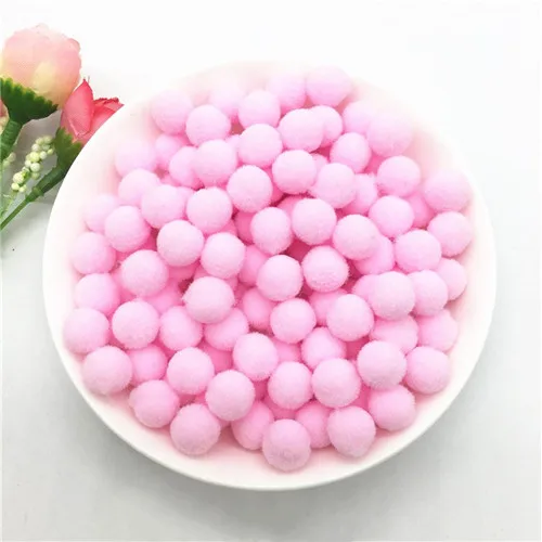 13 pink Pompones 10/15/2025 мм пышная Нижняя Pom Poms помпонами ручной работы для детей игрушки DIY материал изделия швейного Ремесла поставок 100 шт - Цвет: 13 pink