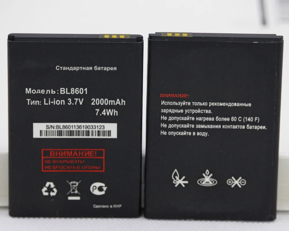 10 шт./лот литий ионный аккумулятор BL8601 для FLY IQ4505 BL 8601 2000 мАч новая сменная