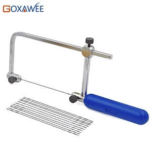 ASB400500 пила рама пила лук для ювелирных изделий пила рама DIY инструменты по дереву ручной инструмент набор и 12 шт. спиральных пильных лезвий